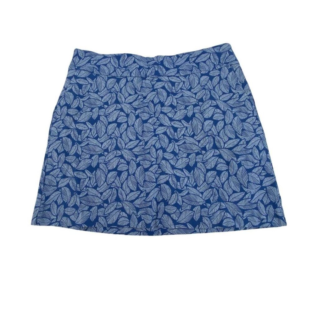 S.C. & CO. Women's Pull-On Skort | Blue Leaf Pattern | Various Sizes **NEW